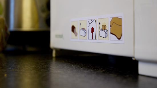 Toaster in the kitchen closer.