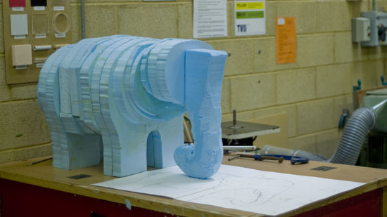 Elephant making in progress...