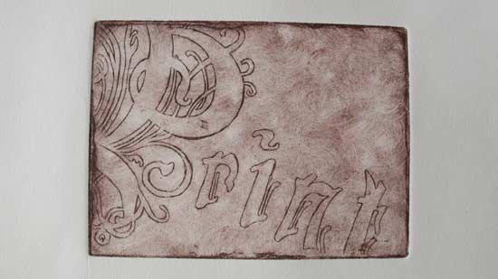 Intaglio prints.
