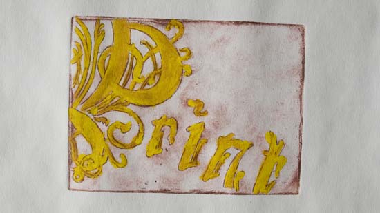 Intaglio prints.