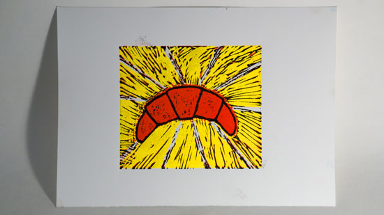 Linocut Supercroissant