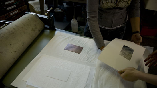 Printmaking session