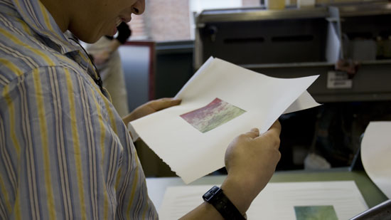 Printmaking session