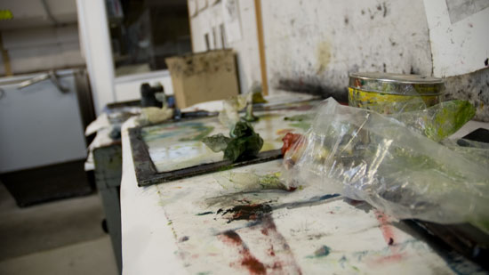 Printmaking session