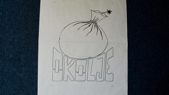 Osnovna skica za šablono za poster.