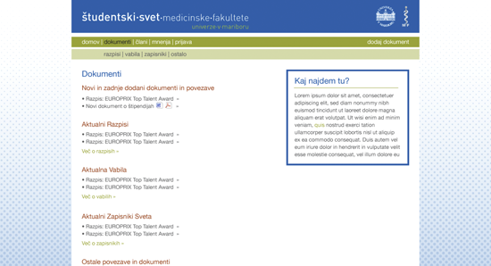 Documents download page